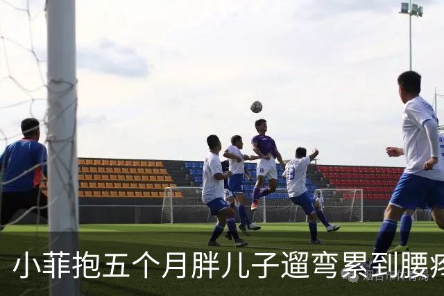 小菲抱五个月胖儿子遛弯累到腰疼却不肯撒手，筱梅跟在后面笑开花